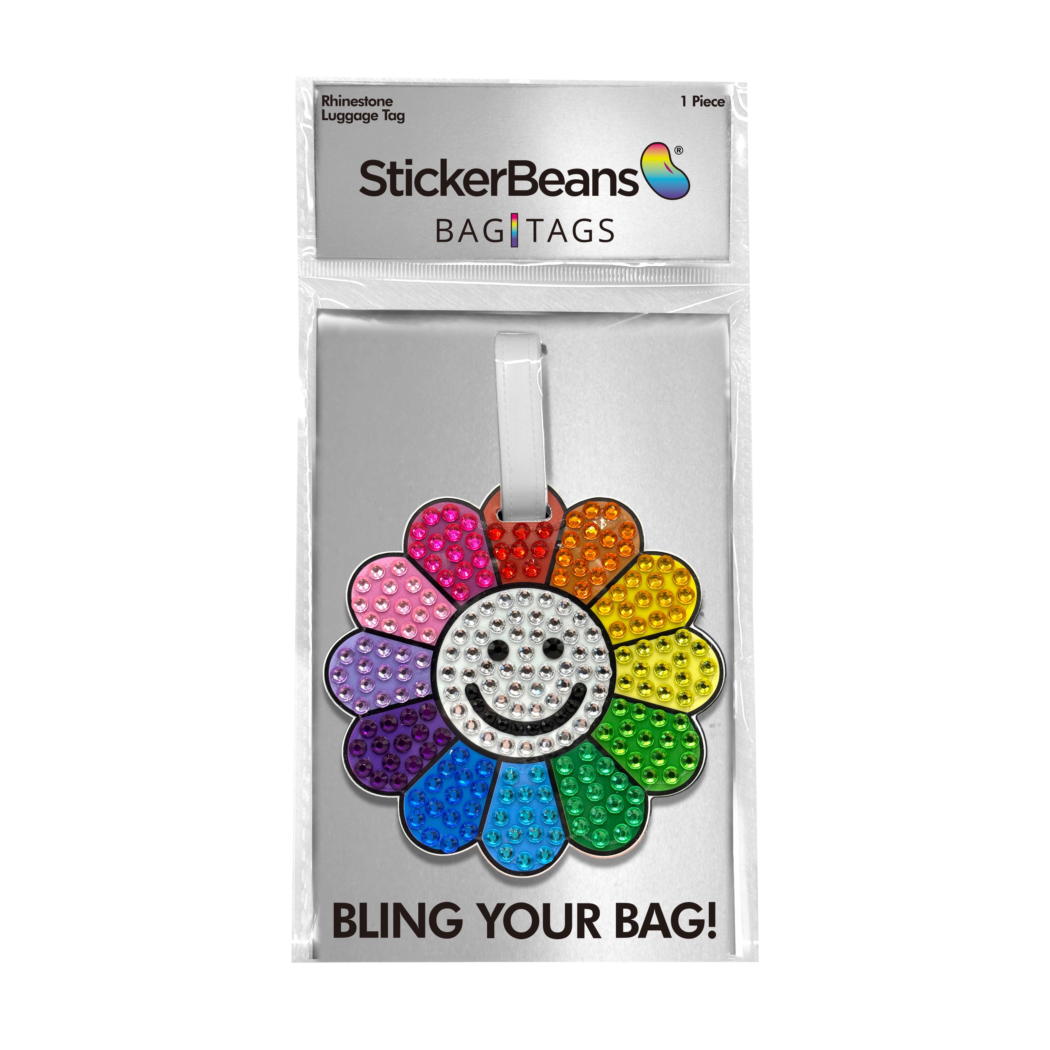 Rainbow Daisy Bag Tag