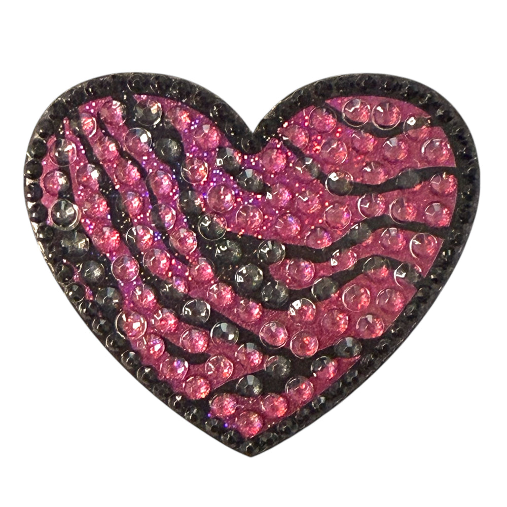 Giving Back Zebra Print Heart