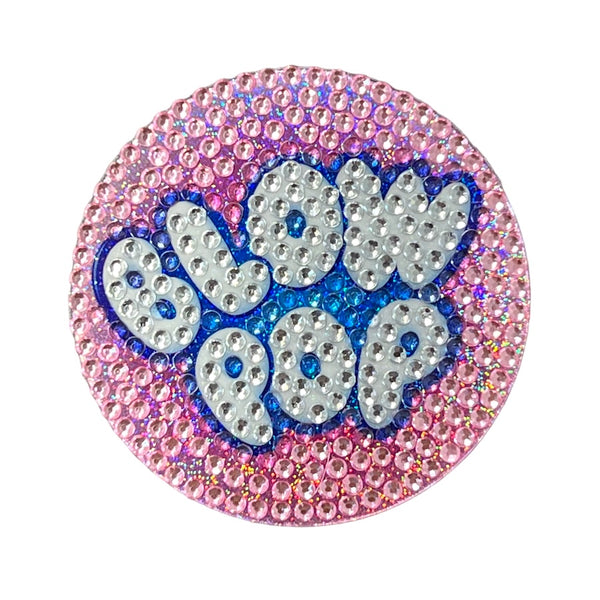 Pink Sticker Bean Pink Donut Sticker | Rhinestone Stickers | StickerBeans™ – STICKERBEANS