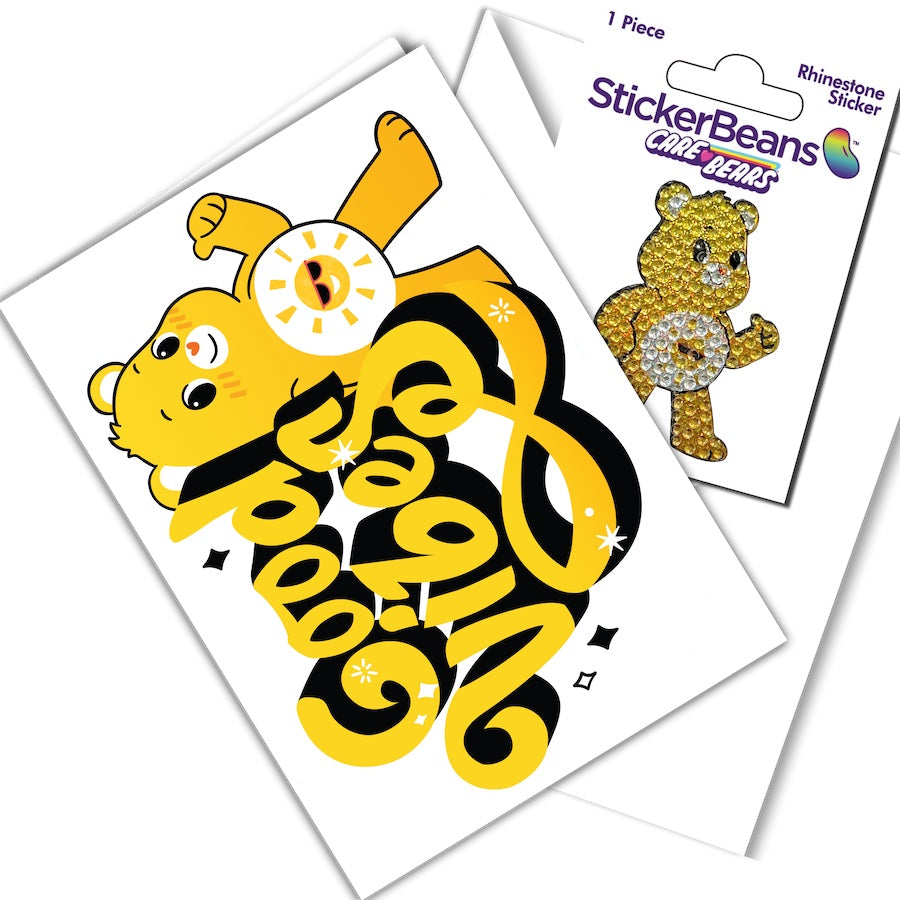 Care Bears Good Vibes Card & Sticker