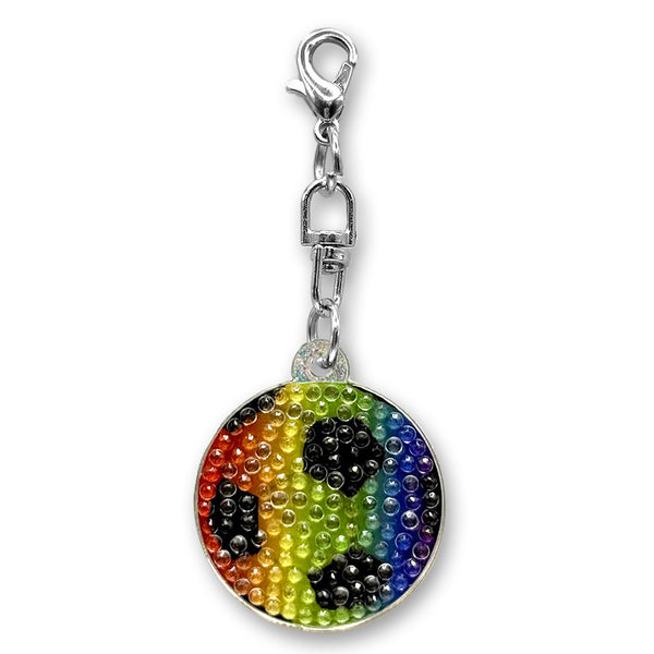 Rainbow Soccer Ball Charm