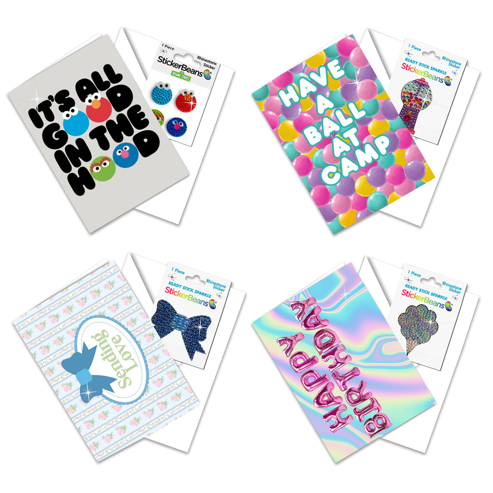 New Greeting Card/StickerBean Bundle