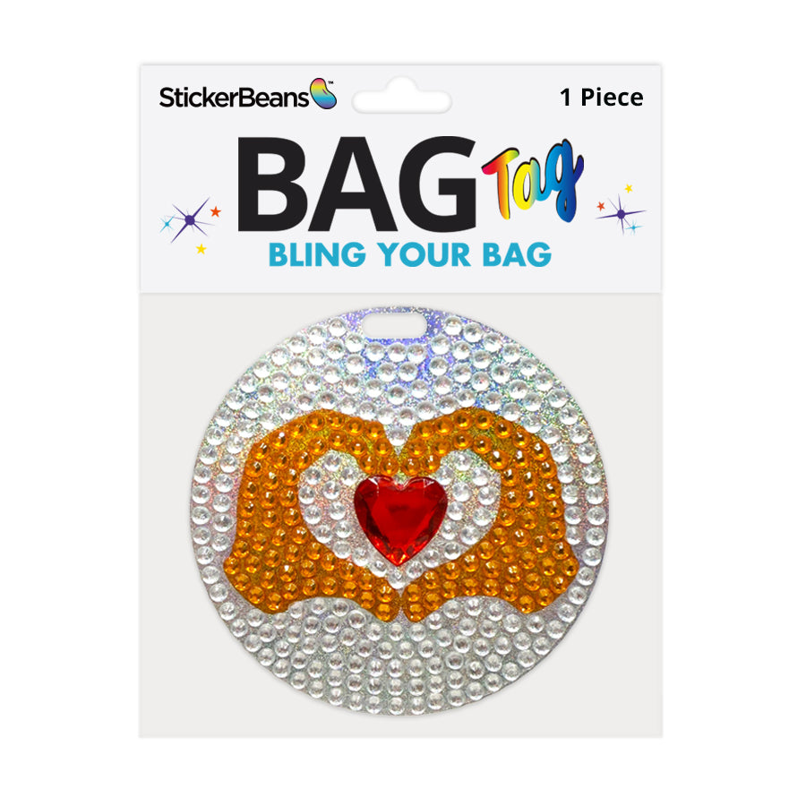 Heart Hands Bag Tag