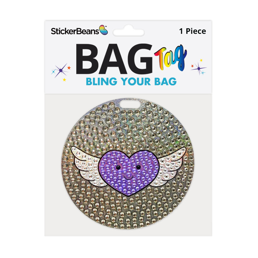 Winged Heart Bag Tag