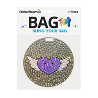 Winged Heart Bag Tag