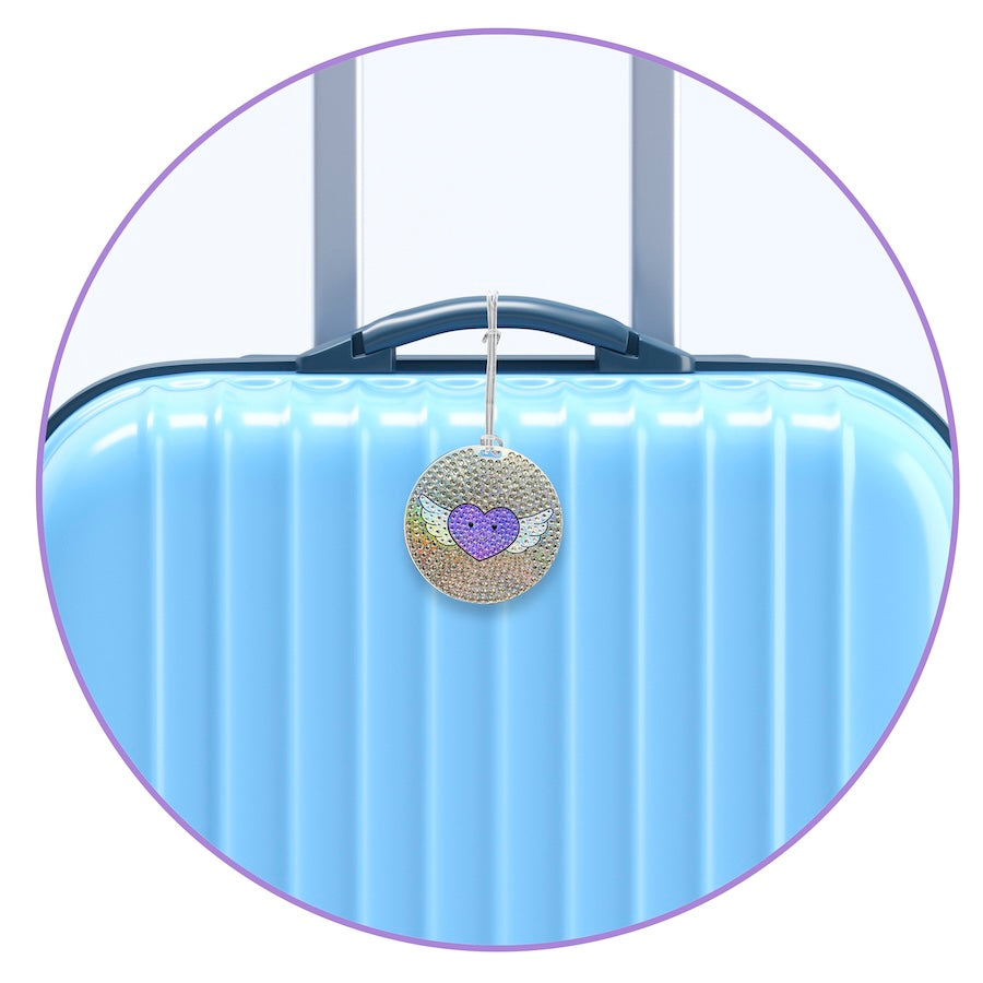 Winged Heart Bag Tag