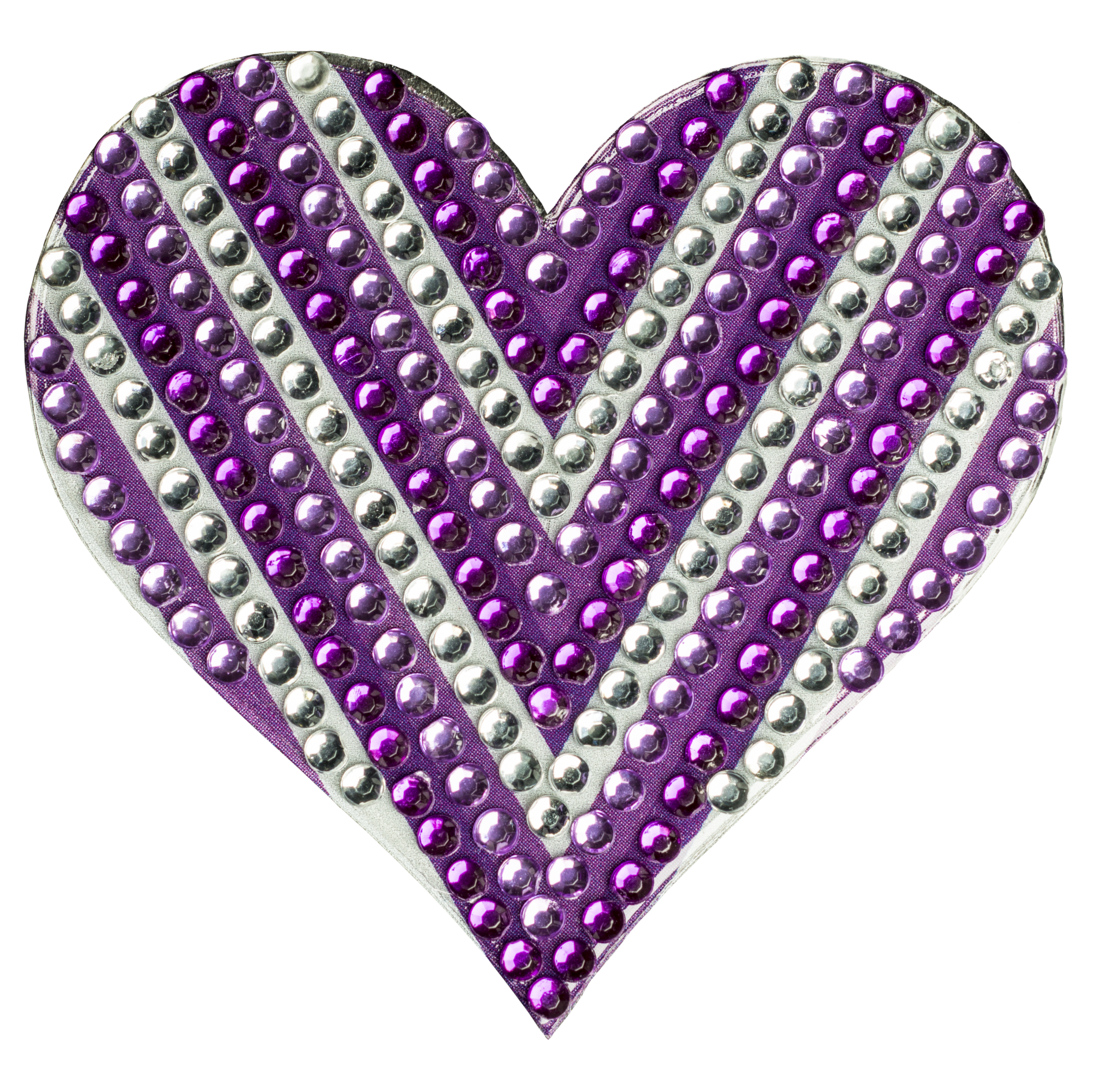 Purple Chevron Heart