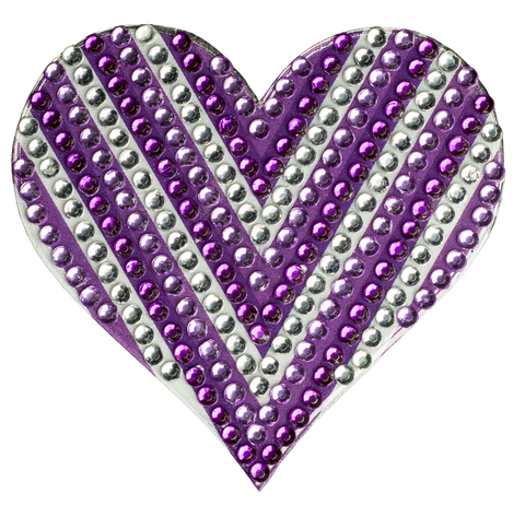 Purple Chevron Heart
