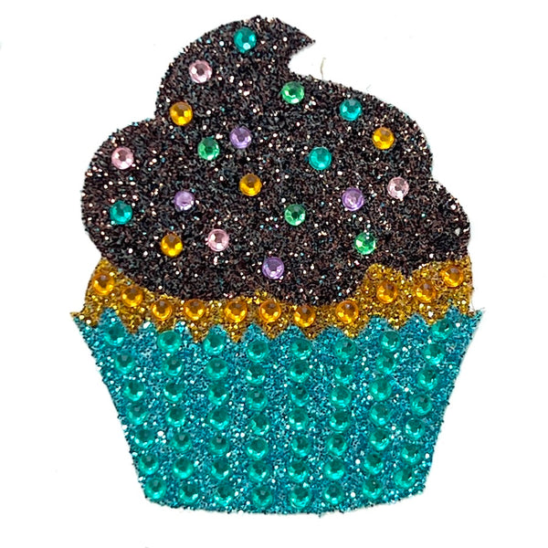 Chocolate Cupcake Stickers Rhinestone Stickers StickerBeans™ STICKERBEANS