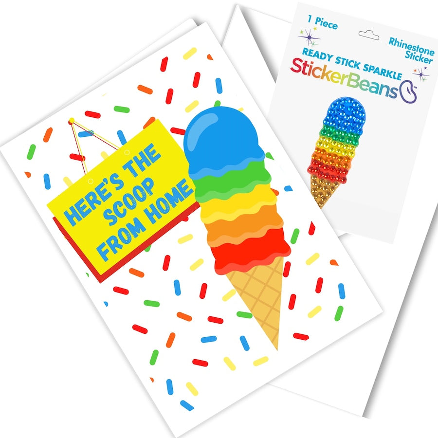 Greeting Card & StickerBean Combo - SCOOP