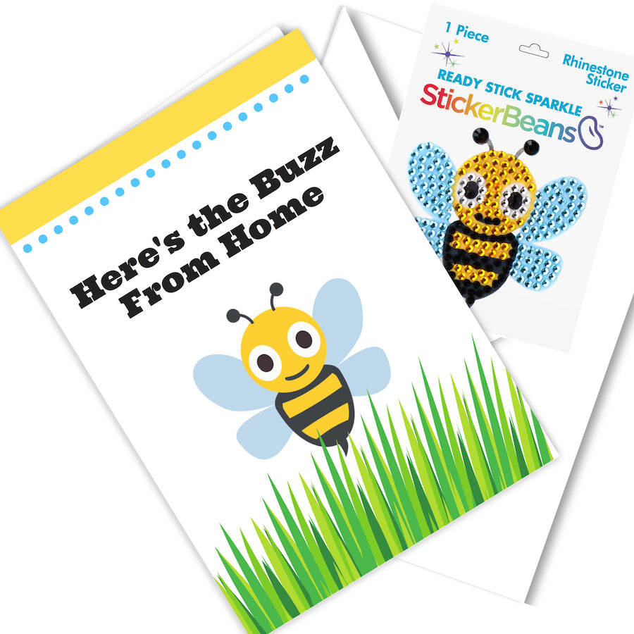 Buzzy Bee Greeting Card & Sticker