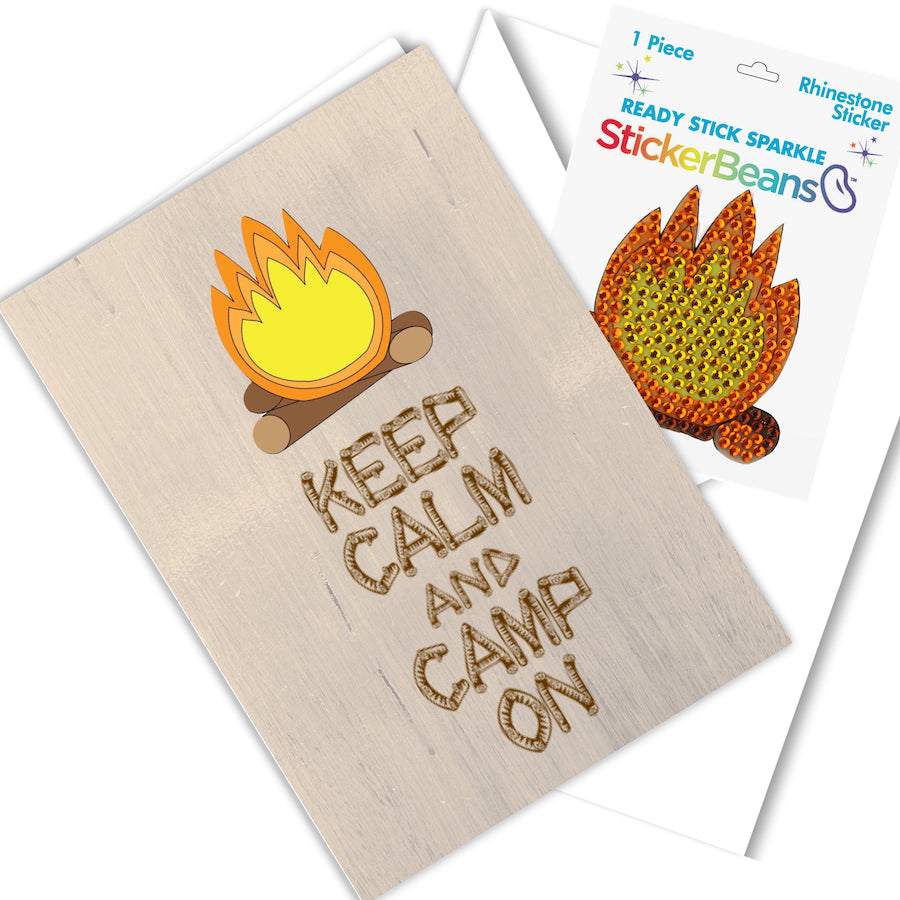 Campfire Greeting Card & Sticker