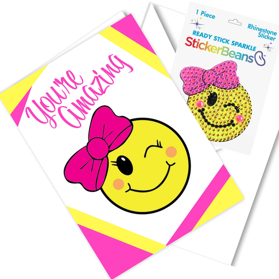 Glam Girl Greeting Card & Sticker