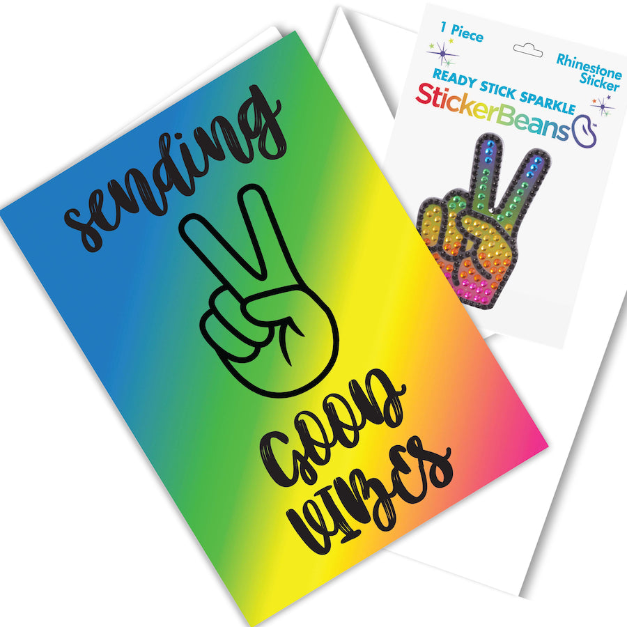 Peace Out Greeting Card & Sticker