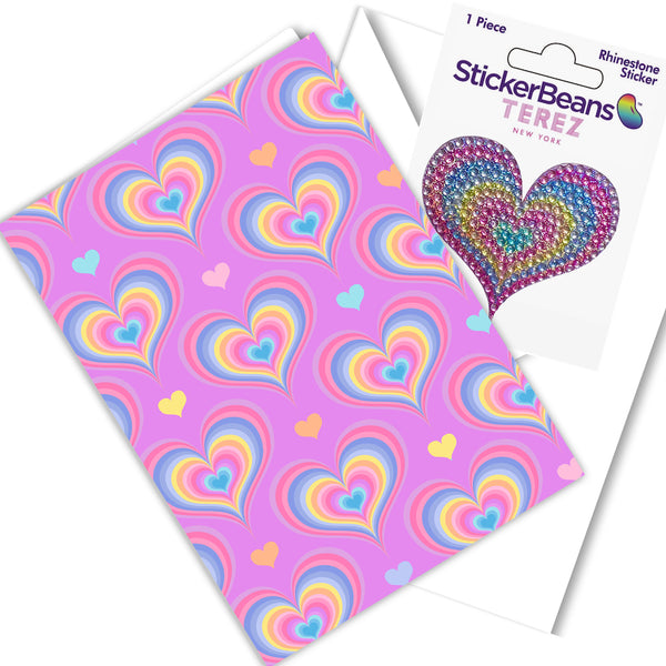 Terez Groovy Heart Card & Sticker