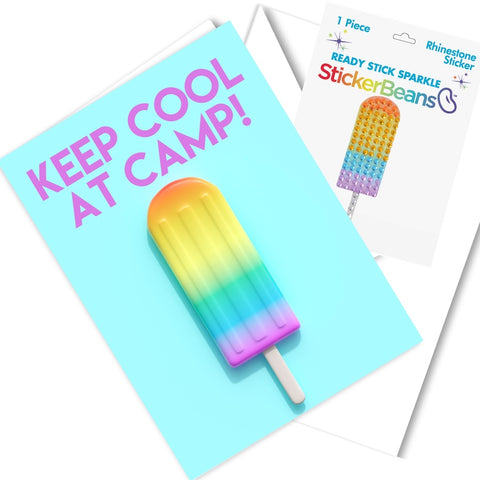 Greeting Card & StickerBean Combo - ICE POP