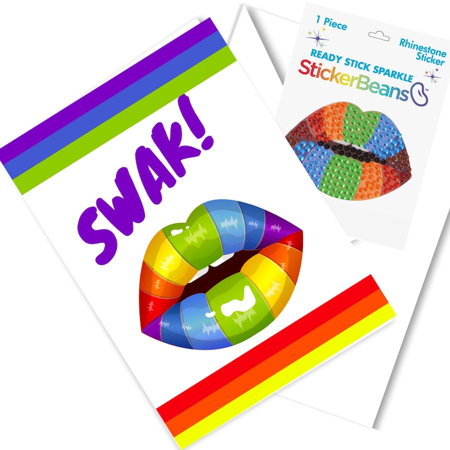 Greeting Card & StickerBean Combo - SWAK